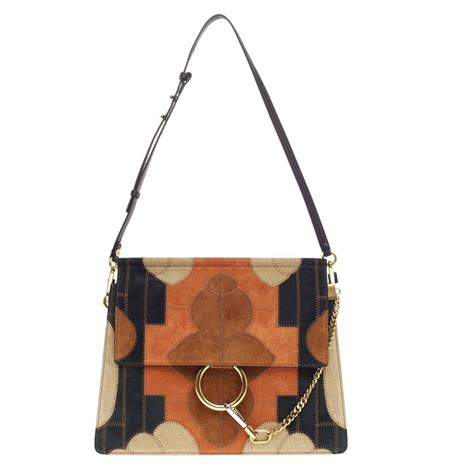 chloe faye suede shoulder bag